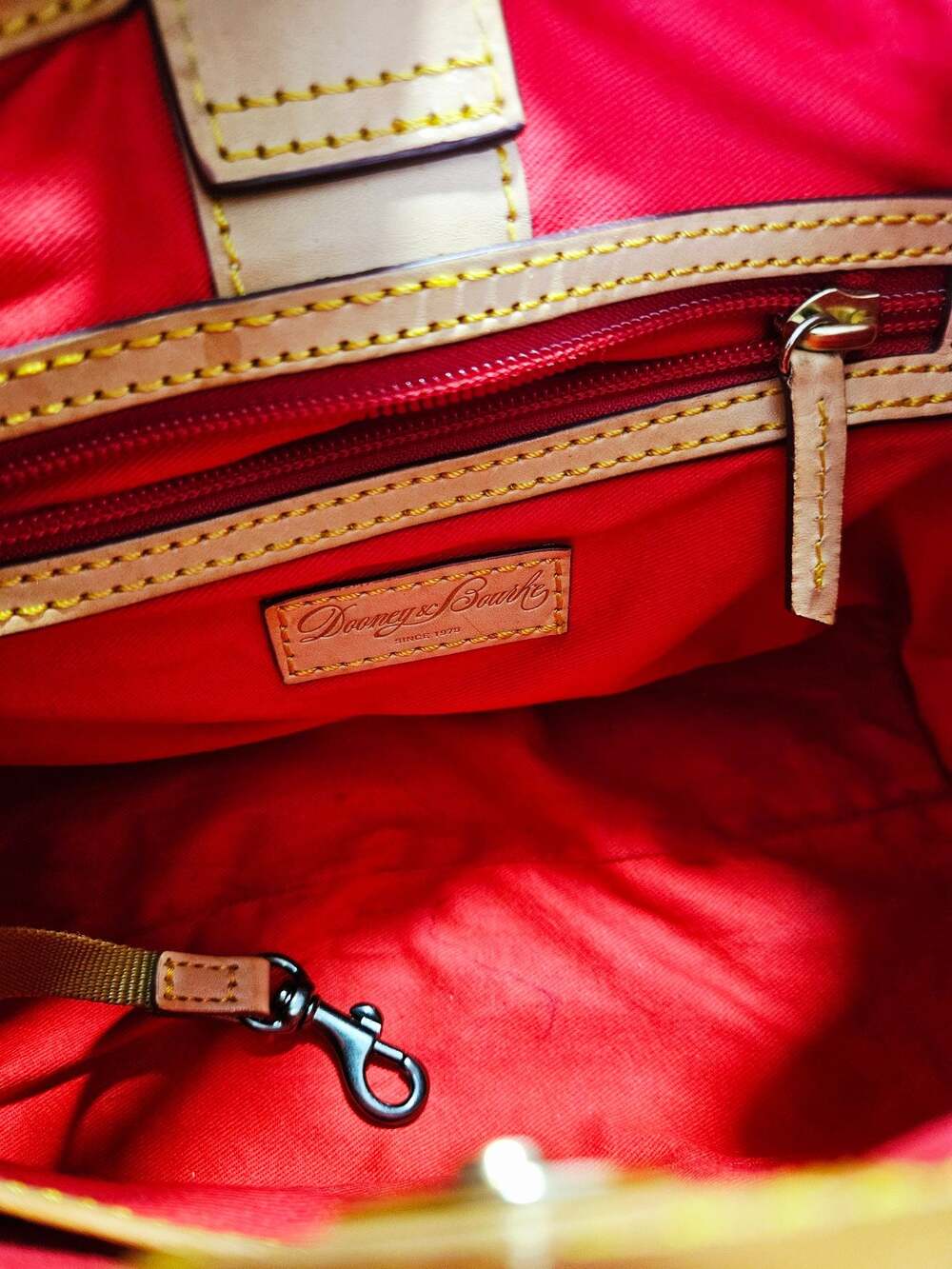 Dooney & Bourke Patent Leather Small Brenna Satchel in Melon Bag - Picture 16 of 16